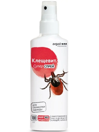 средство от клещей "клещевит супер спрей" 100мл - товары для фермеров Сила Суздаля