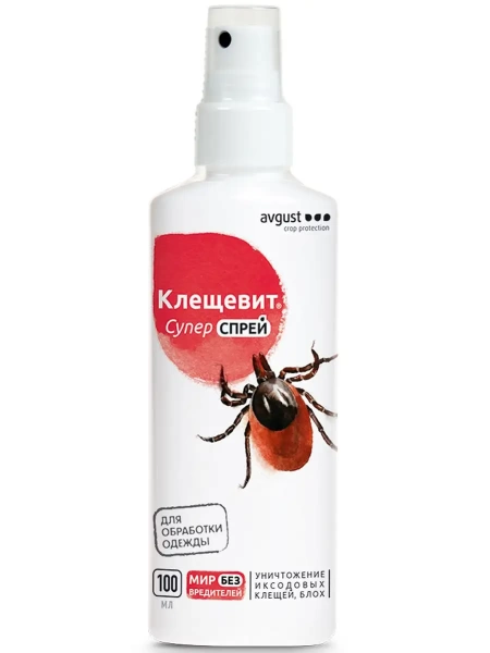 Средство от клещей "Клещевит Супер Спрей" 100мл от производителя Сила Суздаля