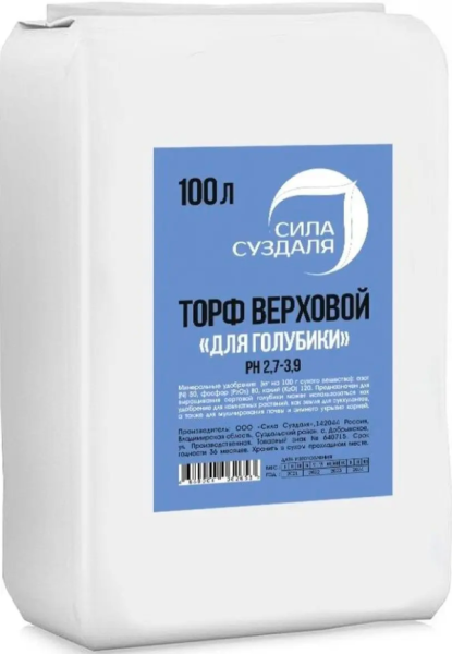 Питательный торфяной грунт для голубики и ягодных, 100 литров, Сила Суздаля от производителя Сила Суздаля