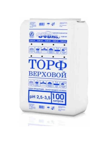 Торф верховой кислый 100л от производителя Сила Суздаля