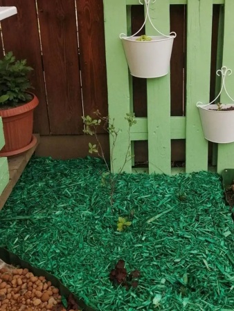 щепа декоративная 30 л - зеленая - товары для фермеров Сила Суздаля