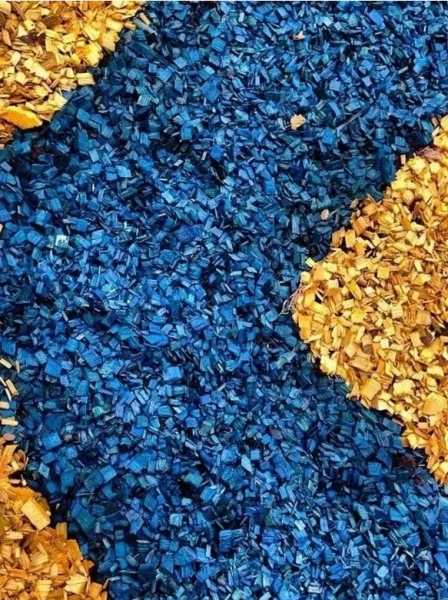 щепа декоративная 30 л - синяя - товары для фермеров Сила Суздаля