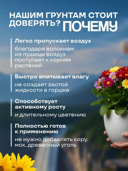 грунт для цветов комнатных 25 л - товары для фермеров Сила Суздаля